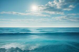 a view of the ocean from above with waves photo