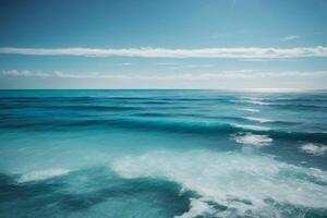 a view of the ocean from above with waves photo