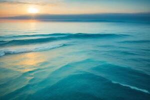 a view of the ocean from above with waves photo