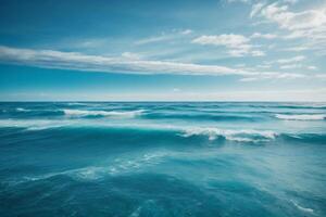 a view of the ocean from above with waves photo