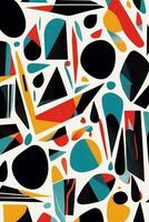 an abstract painting with colorful shapes and shapes photo
