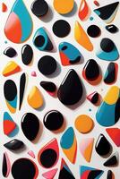 an abstract painting with colorful shapes and shapes photo