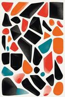 an abstract painting with colorful shapes and shapes photo