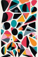 abstract geometric pattern with colorful shapes photo