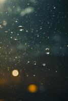 background of rain on blurred bokeh photo