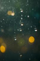 antecedentes de lluvia en borroso bokeh foto