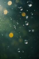 background of rain on blurred bokeh photo