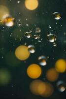 background of rain on blurred bokeh photo