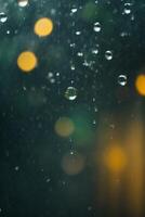 background of rain on blurred bokeh photo