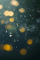 antecedentes de lluvia en borroso bokeh foto