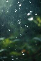 background of rain on blurred bokeh photo