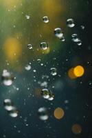 background of rain on blurred bokeh photo