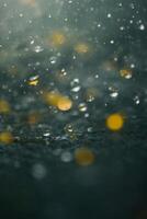 background of rain on blurred bokeh photo