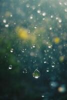 background of rain on blurred bokeh photo