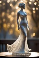 white figurine of the bride photo