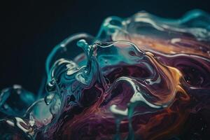 a close up of liquid being poured into a bowl photo