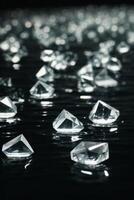 diamonds on a black background photo