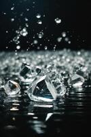 diamonds on a black background photo