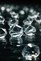 diamonds on the water surface photo