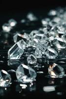 diamonds on the water surface photo