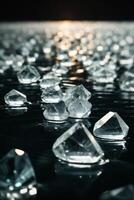 diamantes en el agua superficie foto