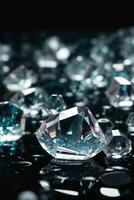 diamantes en el agua superficie foto