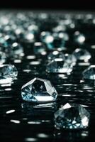 diamantes en el agua superficie foto