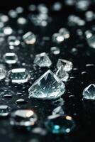 diamantes en el agua superficie foto