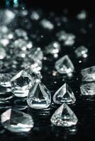 diamantes en el agua superficie foto