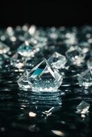 diamonds on the water surface photo