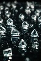 diamantes en el agua superficie foto