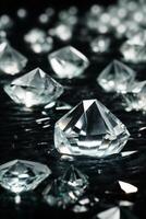 diamonds on the water surface photo