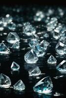 diamantes en el agua superficie foto