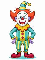 cartoon clown with red hair and green pants photo