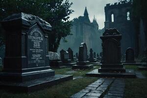 a candle is lit in front of a tombstone photo