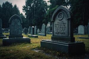 a candle is lit in front of a tombstone photo