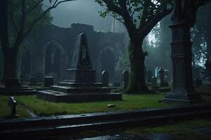 a candle is lit in front of a tombstone photo