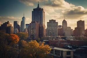 Skyline in autumn photo