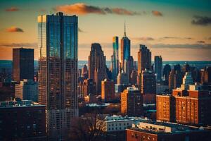 Skyline in autumn photo