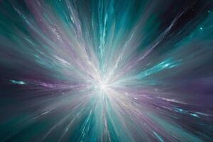 a painting of a star burst with blue and purple colors photo