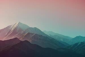 colorful mountain landscape photo