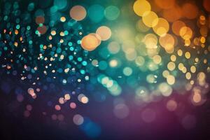 abstract bokeh background with colorful lights photo