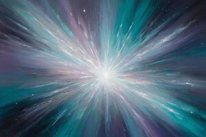 a painting of a starburst in space photo