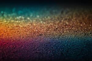 rainbow colored water drops on a black background photo