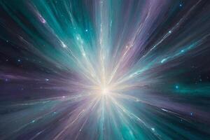 a painting of a star burst in space photo