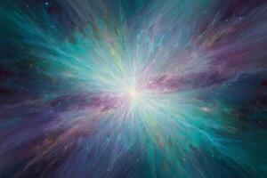 a painting of a star burst in space photo