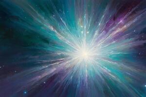 a painting of a star burst in space photo