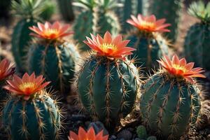 cactus plants in the desert photo