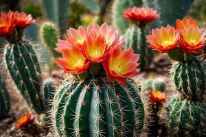 cactus plants in the desert photo