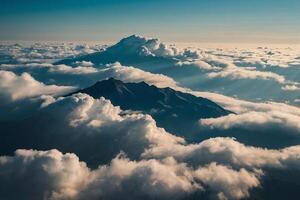 sky background with white clouds photo